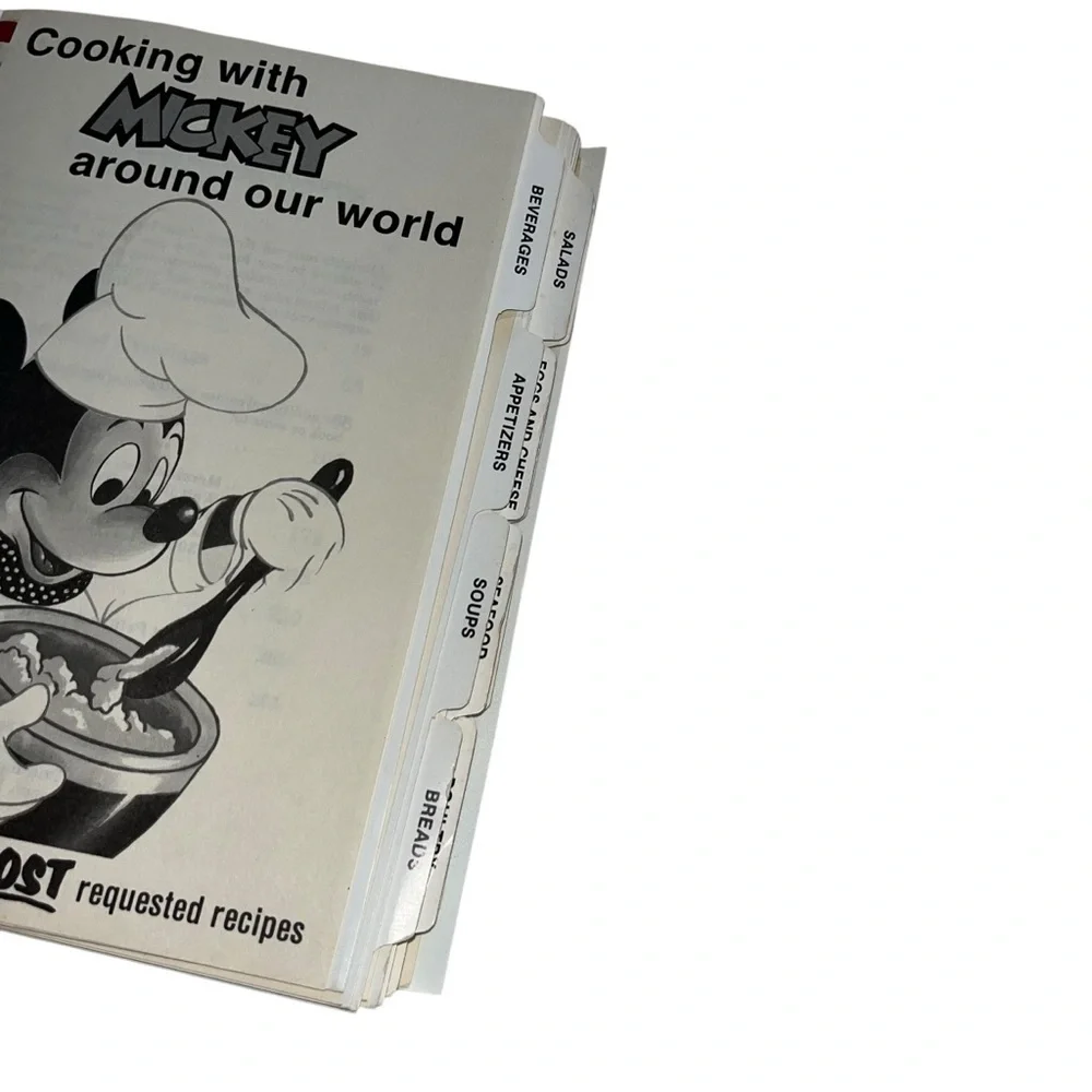Vintage cooking with Mickey Mouse around the world Disney World recipes cookbook